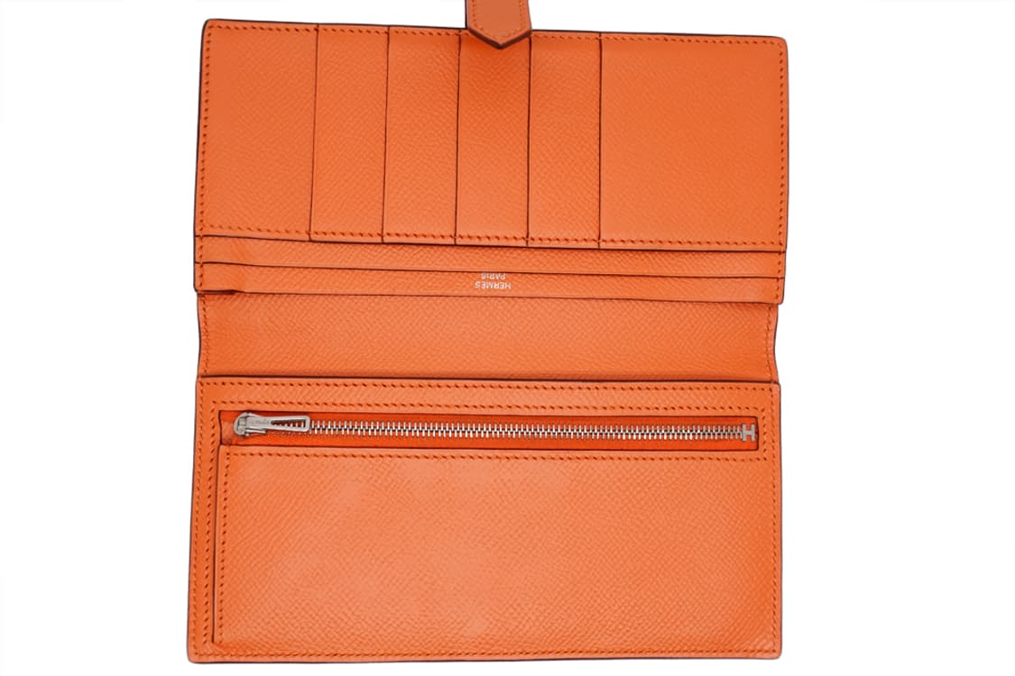 에르메스 베안 소플렛 오렌지 앱송 금장 남녀공용 엡송 장지갑 상품이미지5