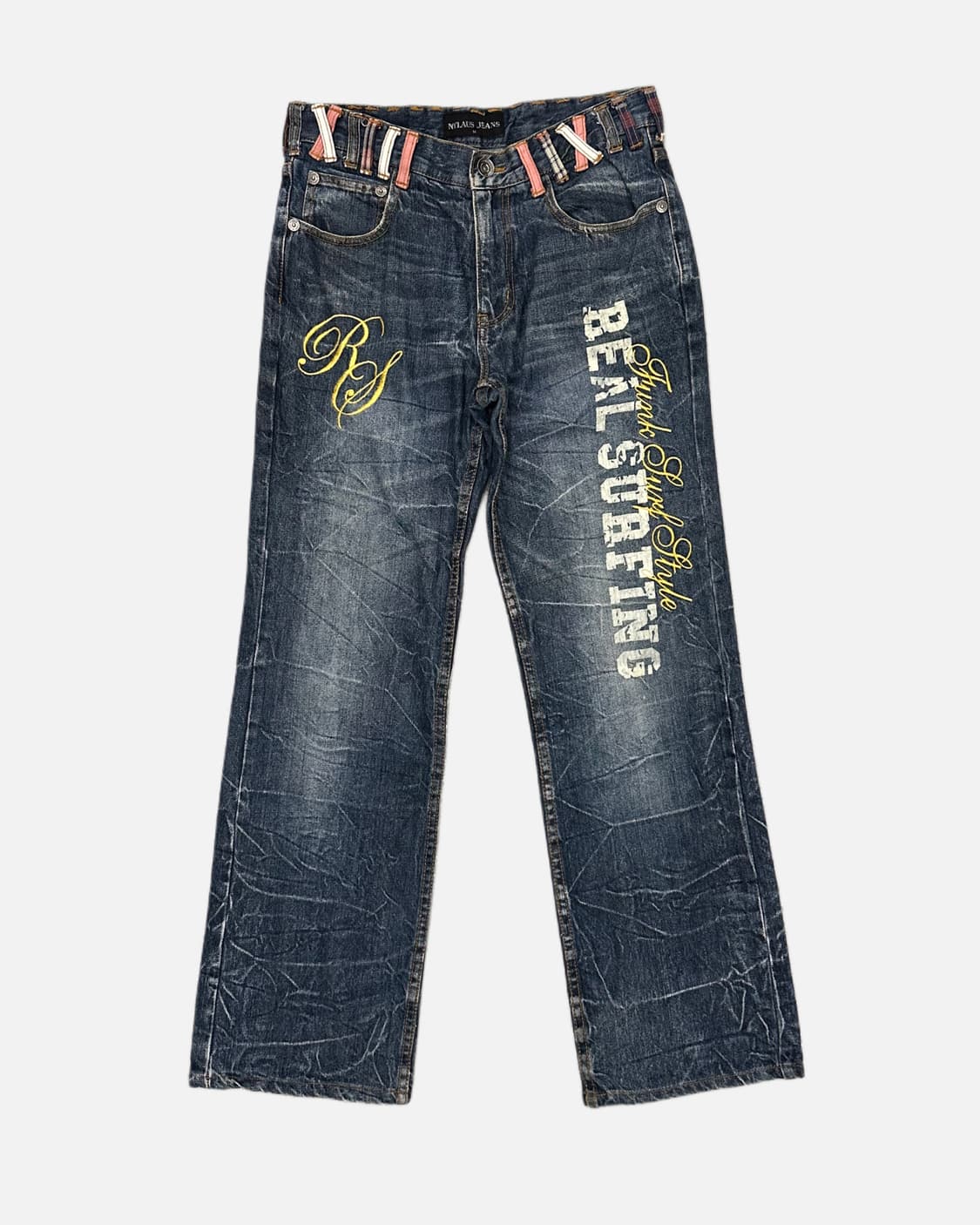 NYLAUS beltloop detail printing jean 상품이미지2