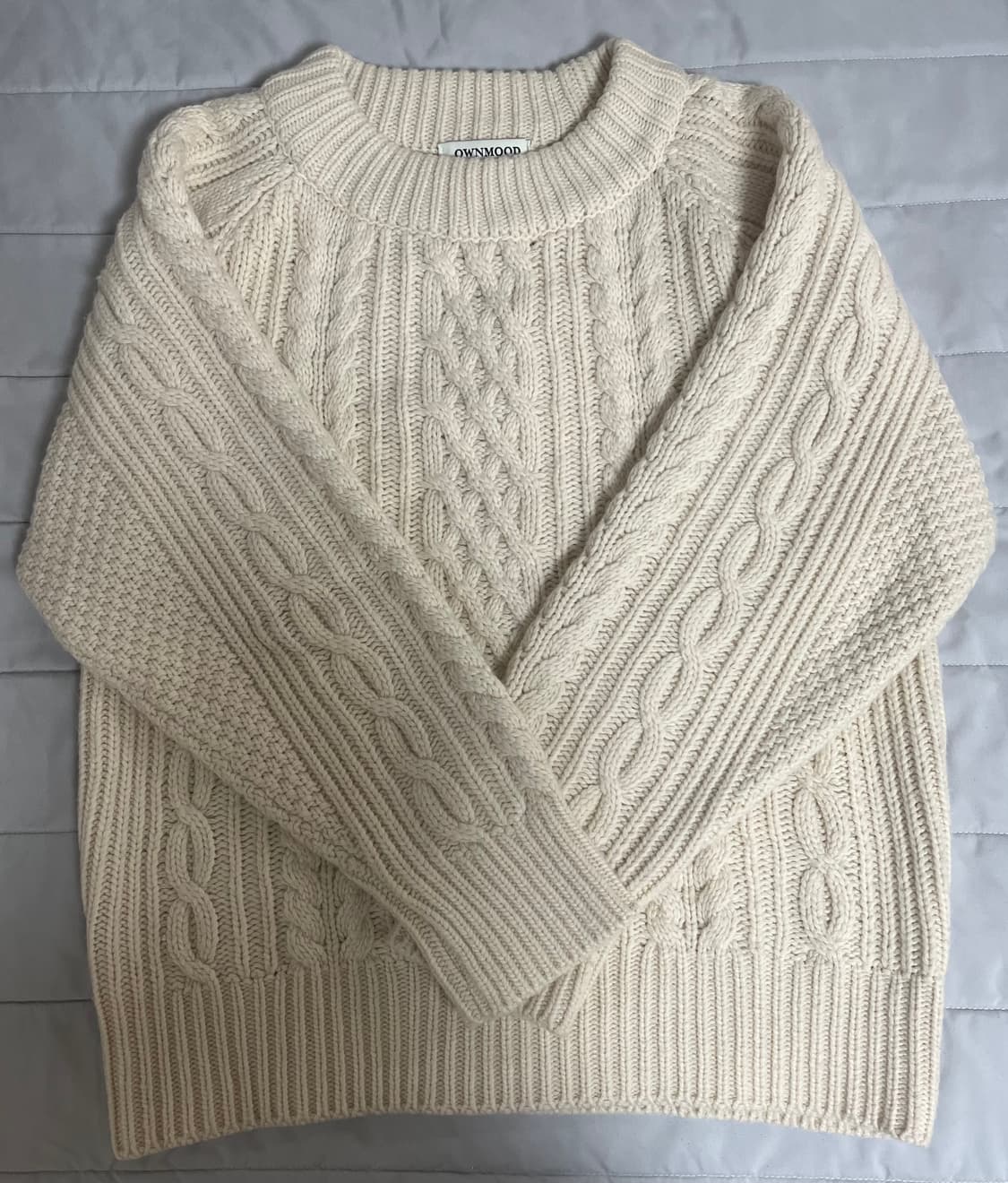온무드 캐롤 케이블 니트 아이보리 상품이미지1