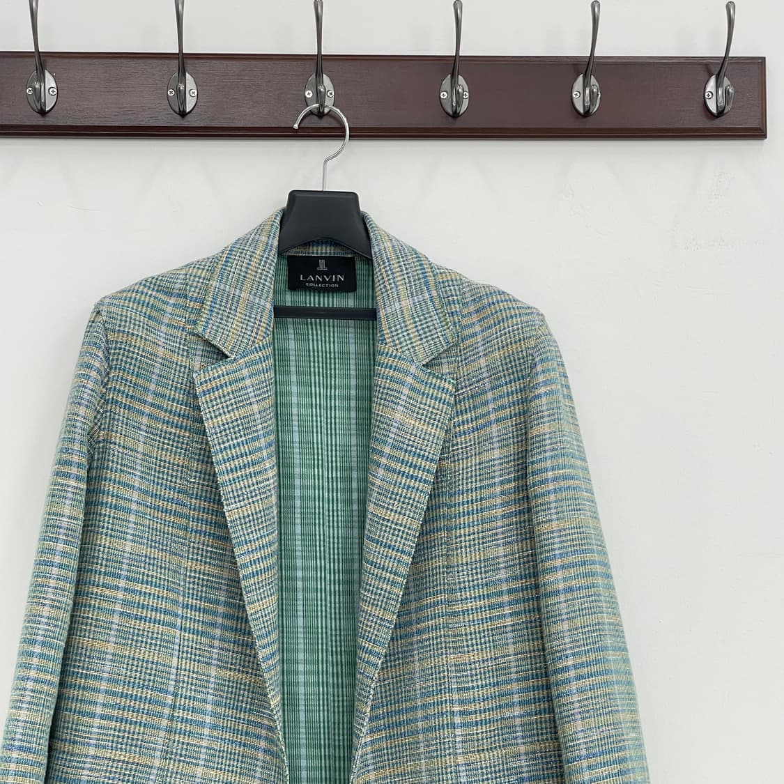 랑방 체크 린넨 코트 상품이미지2