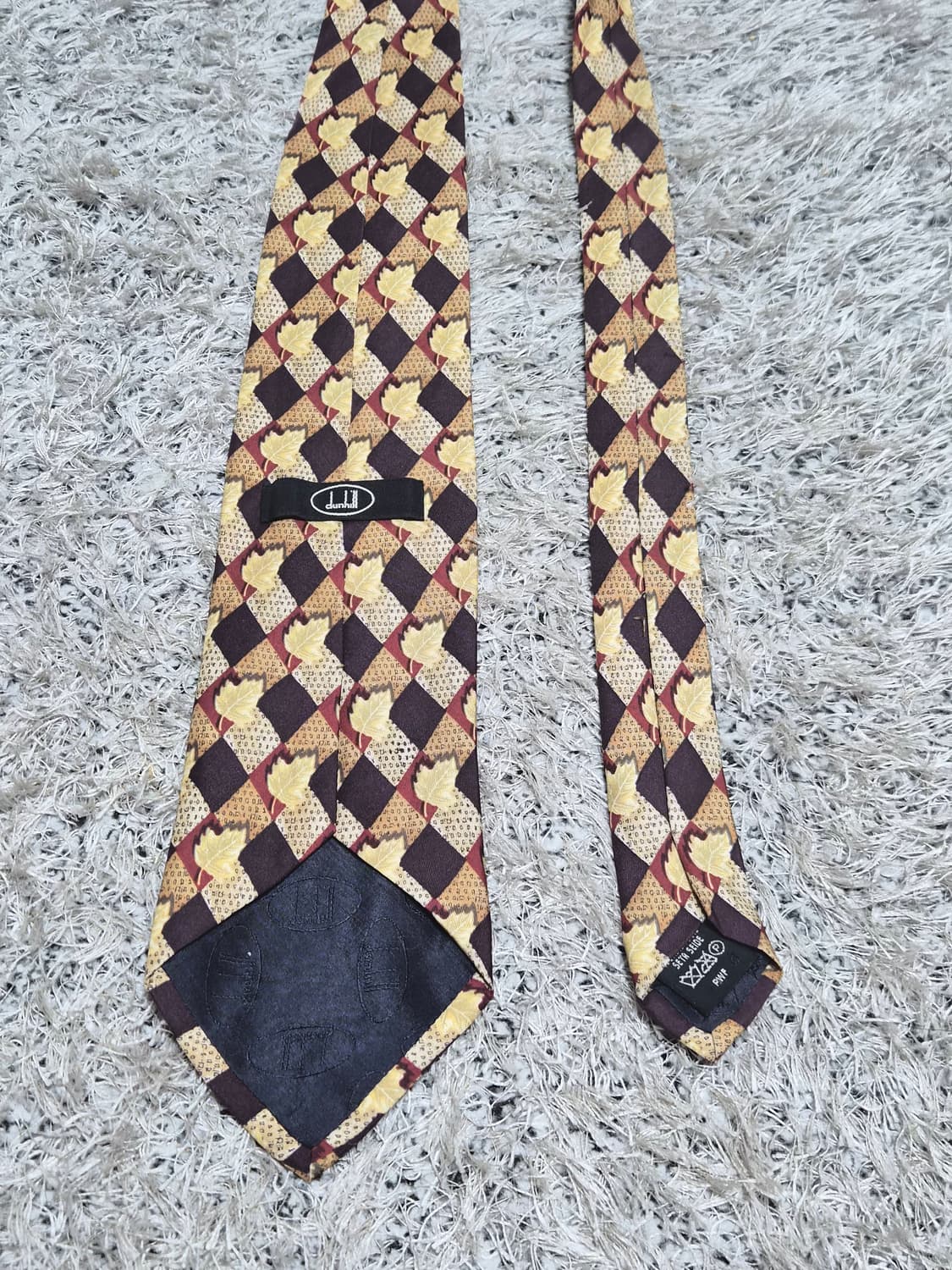 던힐Dunhill 낙엽 패턴 넥타이 Free - N54 상품이미지6