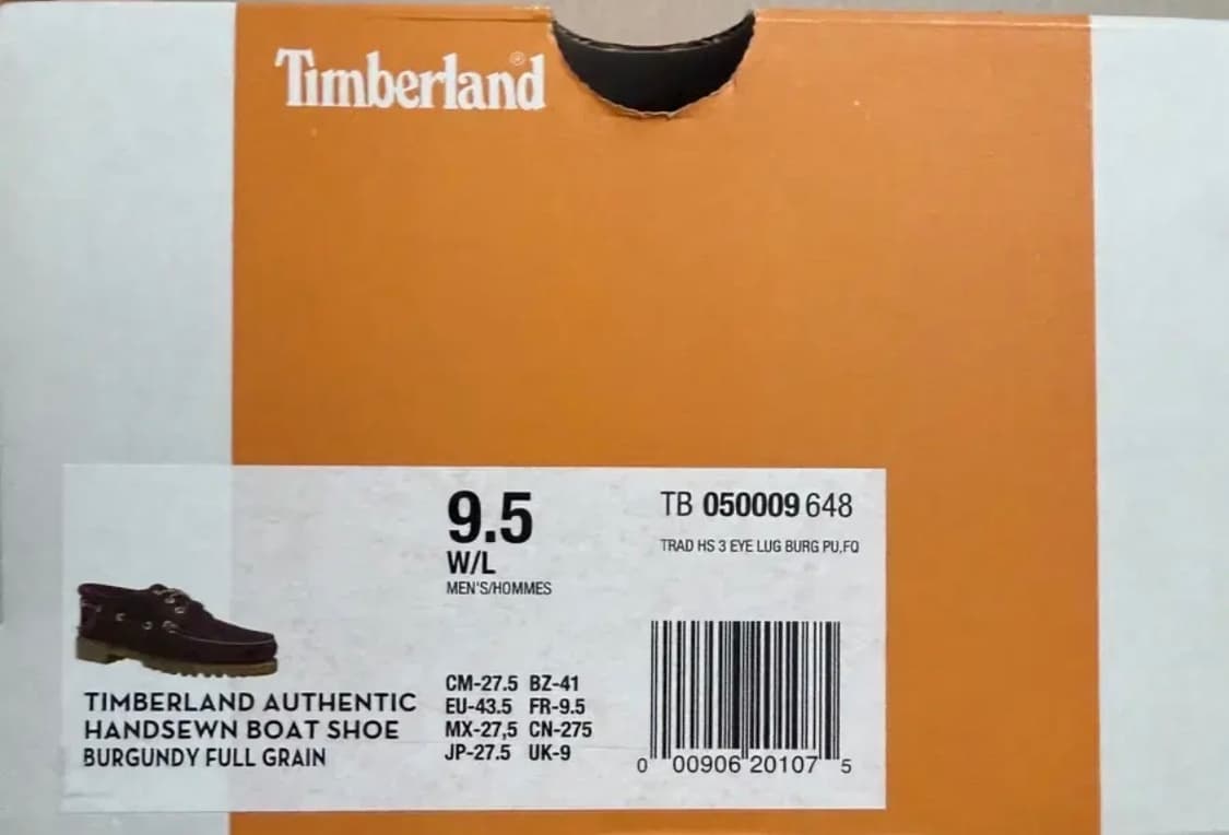 팀버랜드 보트슈즈 버건디 280(9.5) 상품이미지4