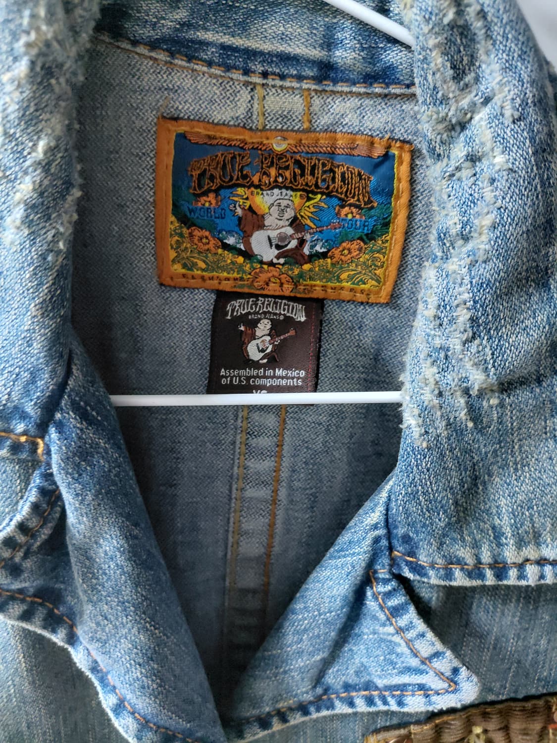 트루릴리전 청자켓 y2k 팔꿈치패치 xs 상품이미지2