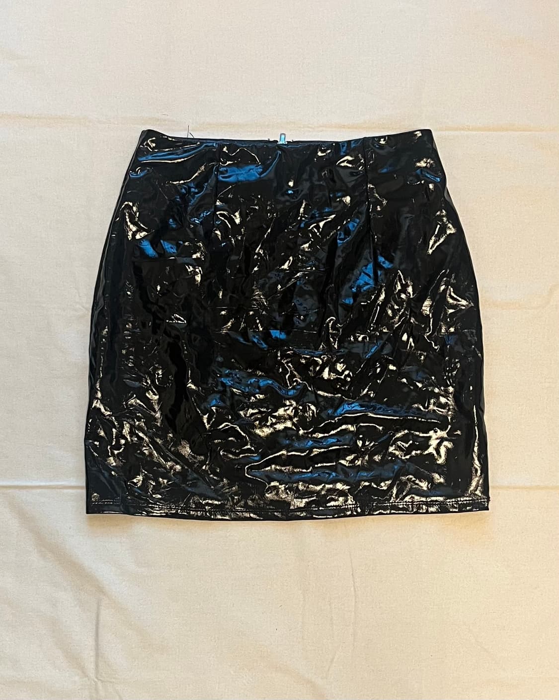black enamel leather skirt 상품이미지7
