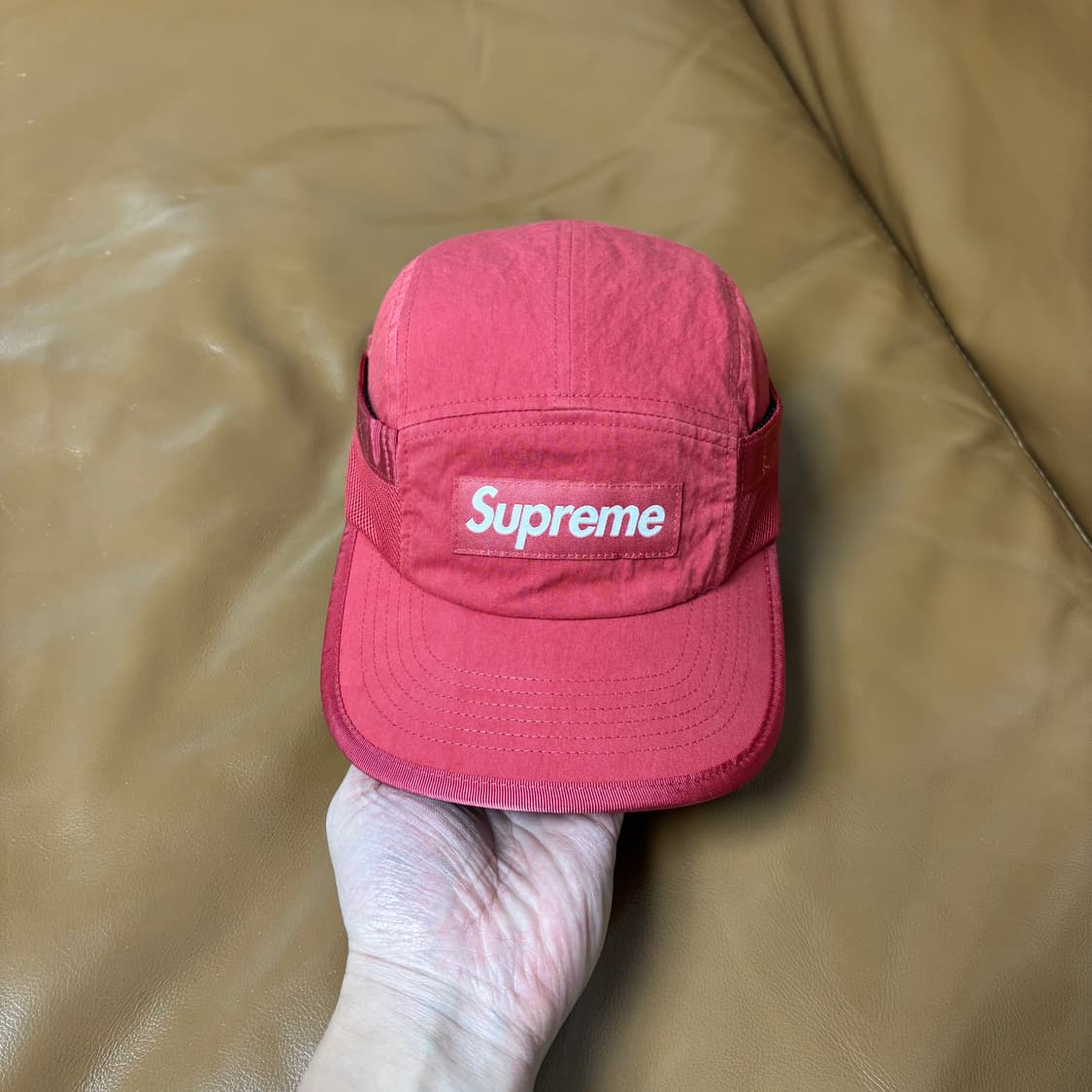 슈프림 캠프캡 모자 박스로고 24FW 메쉬 포켓 레드 상품이미지3