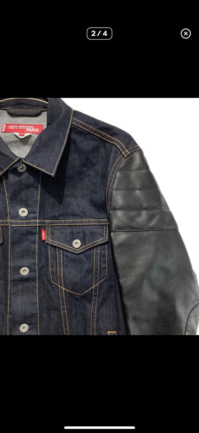 준야 와타나베 데님 레더 자켓 상품이미지2