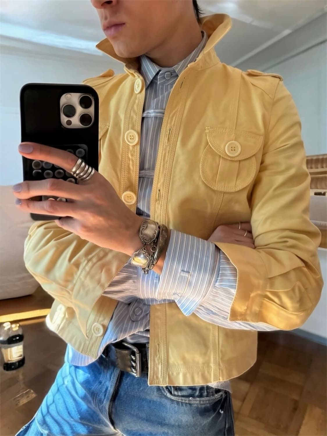마크제이콥스 옐로우 트러커 셔츠자켓 size6  상품이미지1