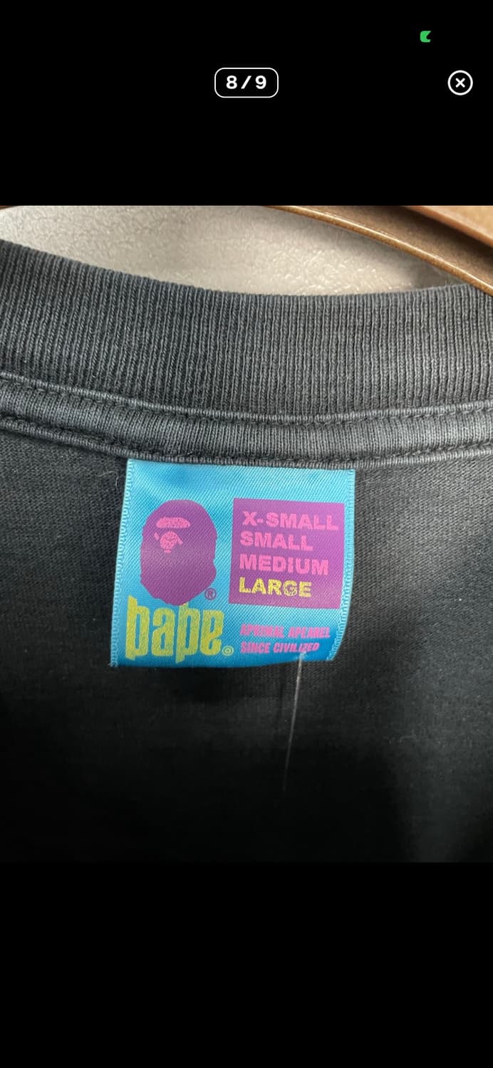 베이프 카모 빅 에이프 블랙 반팔 A3616 상품이미지7