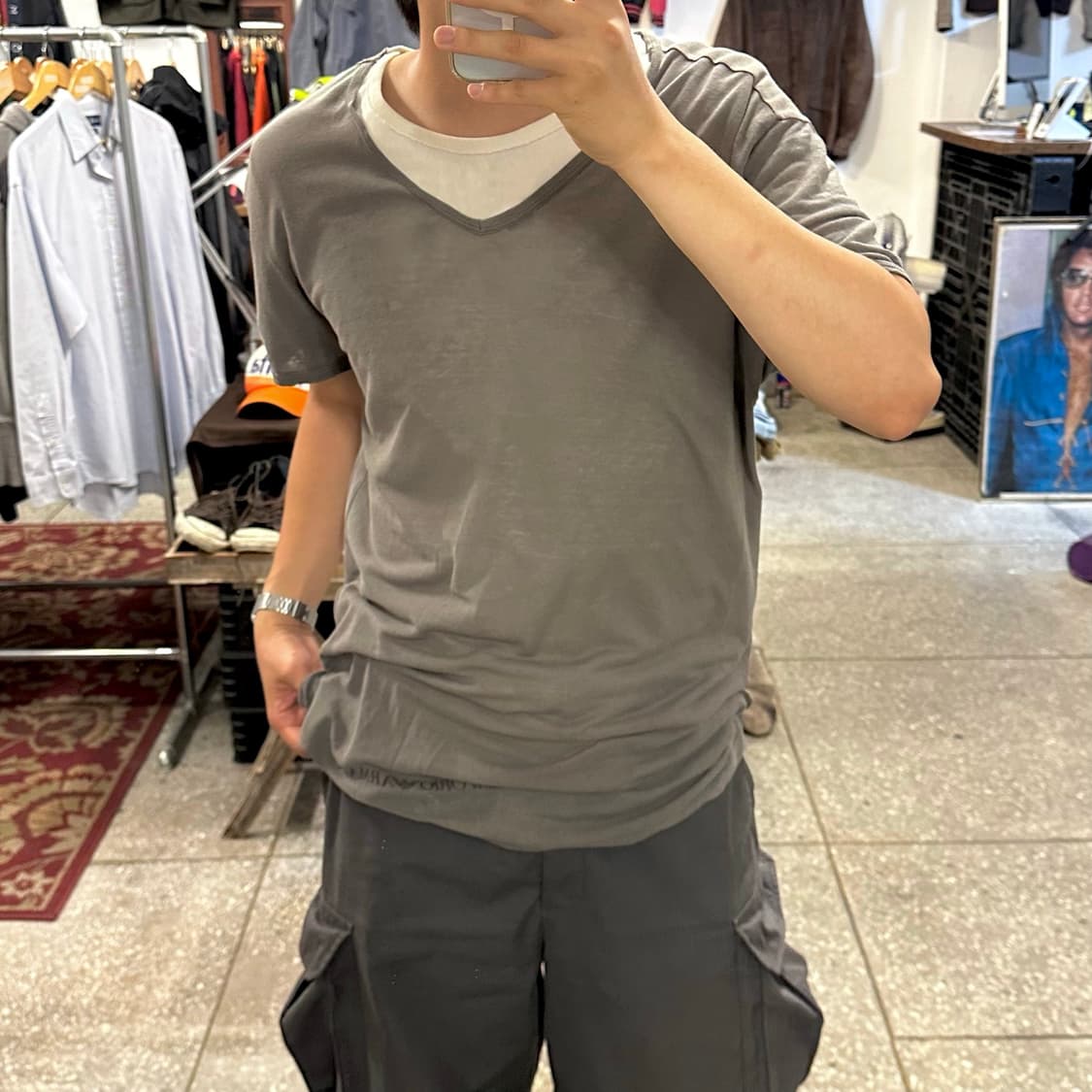00s 엠포리오 아르마니 브이넥 티셔츠 상품이미지1