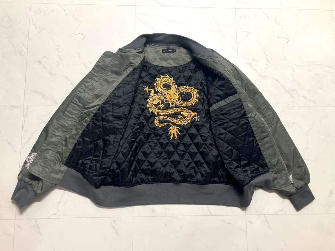 어바웃엠브로 임금 자수 봄버 Ma-1 항공 점퍼 105-110 상품이미지1