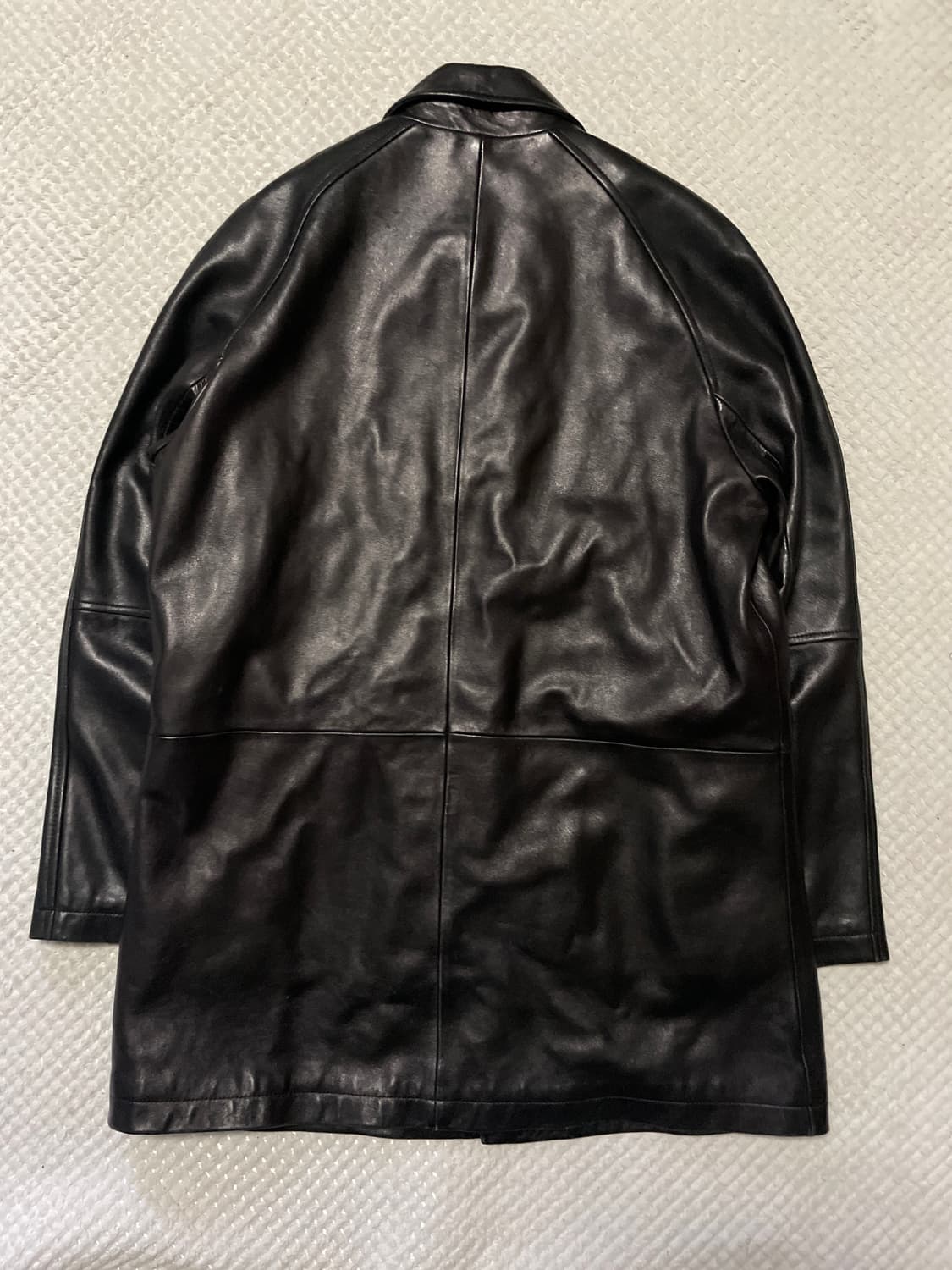 COLE HAAN 웨스턴 무드 램스킨 양가죽 레더 카 코트 상품이미지3