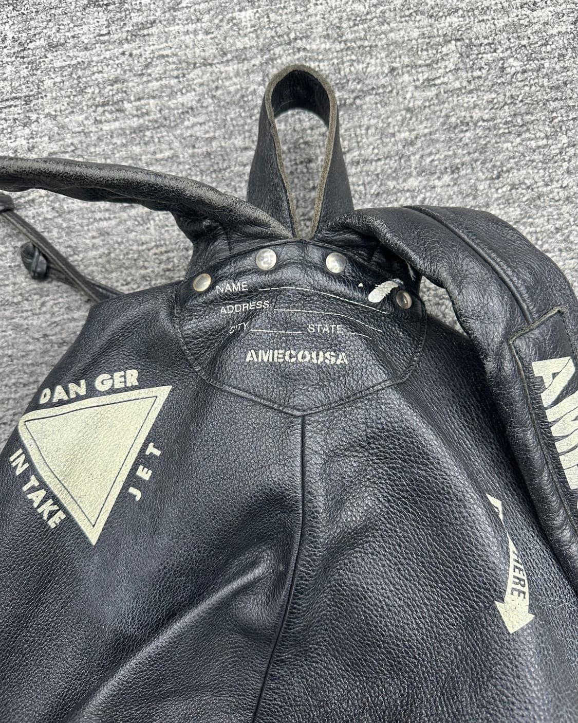 (FREE)90'S AMECO 통가죽 백팩-M1755 상품이미지5