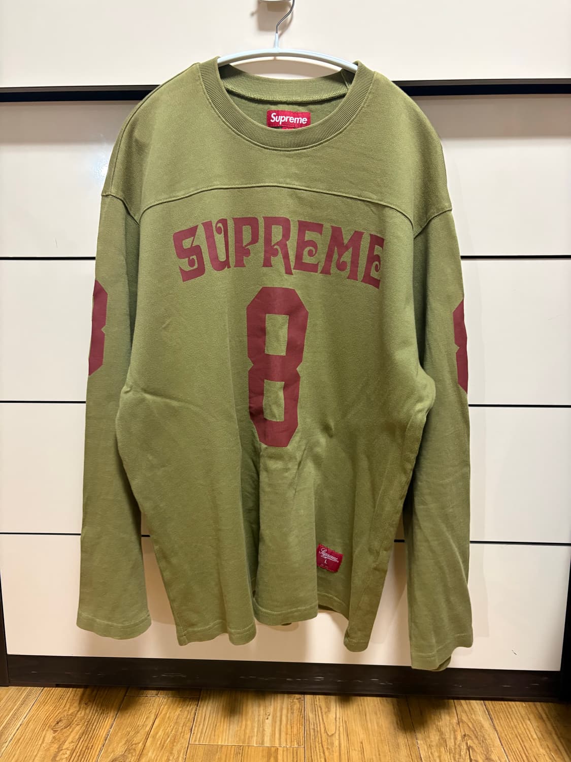 슈프림 어필리에이티드 롱슬리브 풋볼 탑 라이트 올리브 상품이미지2