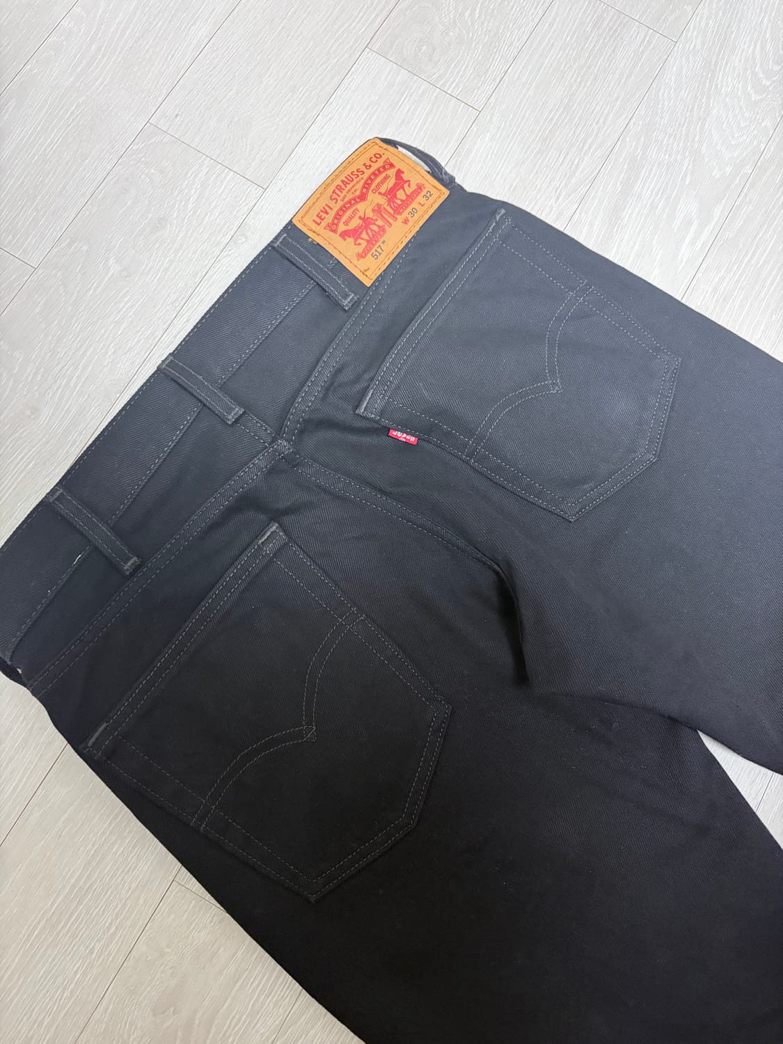 리바이스 517 부츠컷 청바지 데님 블랙 W30 L32 상품이미지5