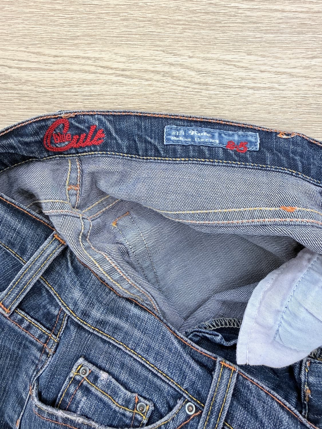 빈티지 Blue Cult 로우라이즈 데님 부츠컷 팬츠 상품이미지7