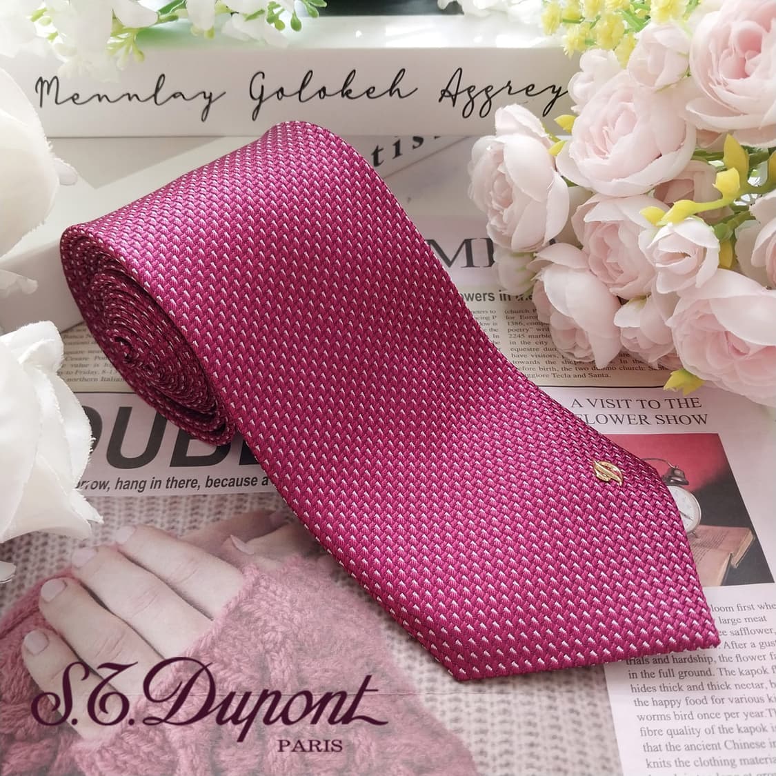 듀퐁 실크 와인 텍스처 넥타이 8.3cm A+등급 K2167
 상품이미지1