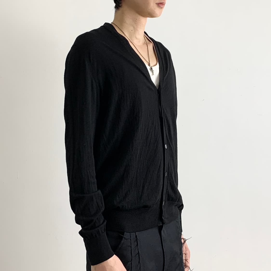 프라다 블랙 울 가디건 상품이미지2