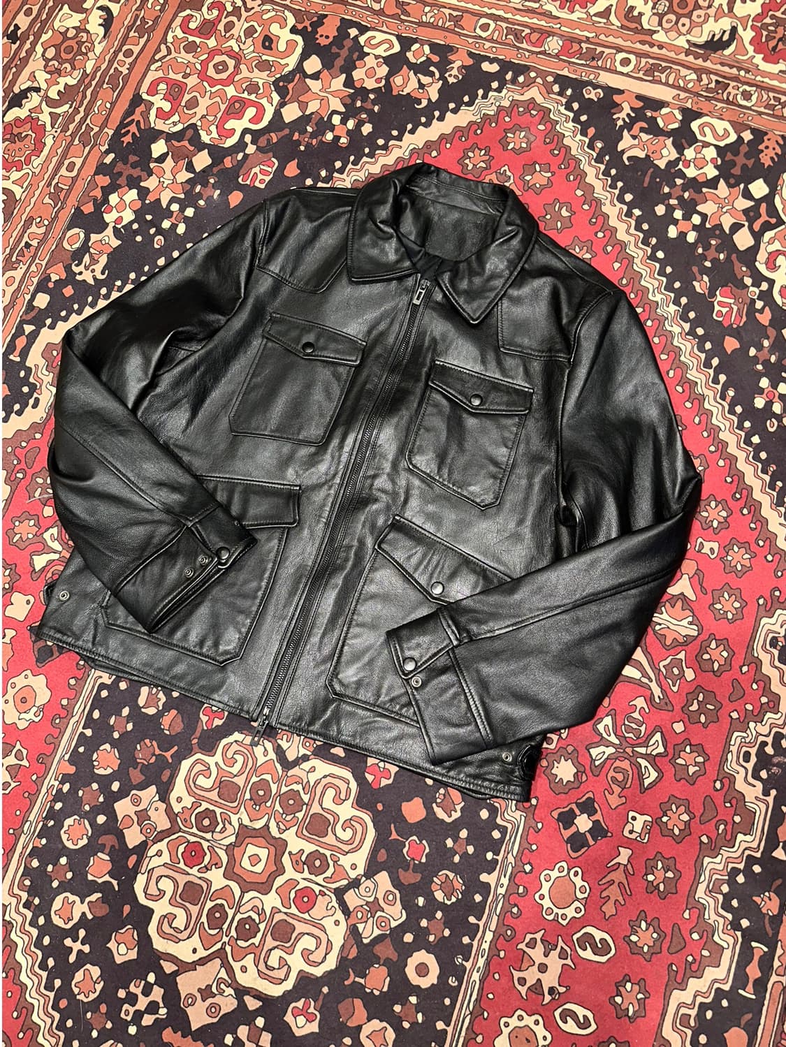 ( L-XL ) 가죽자켓 레더자켓 양가죽자켓 바이커자켓 바이커가죽 상품이미지6
