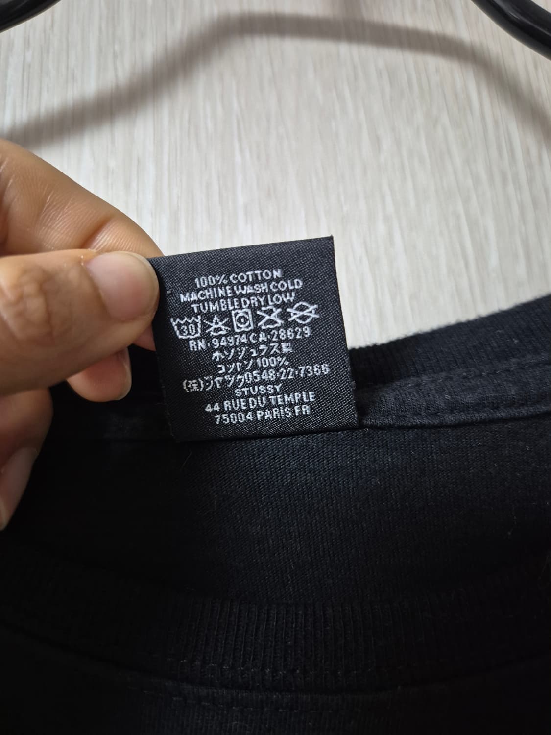 정품 (22년) 스투시 월드투어 롱슬리브 티셔츠 블랙 S 상품이미지5