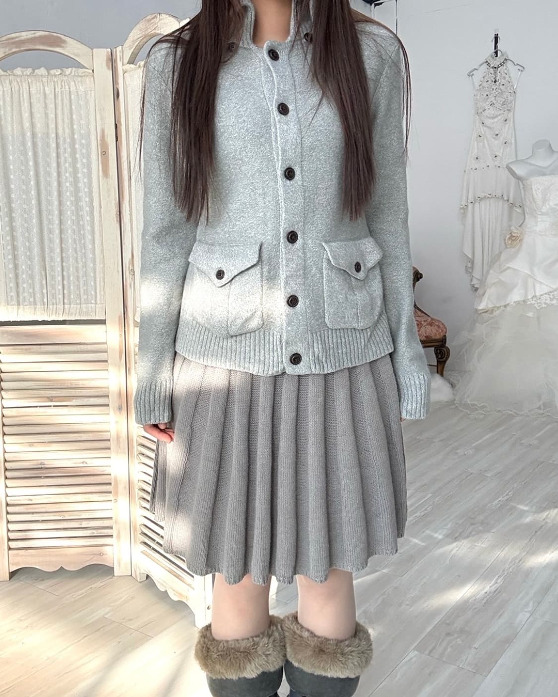 Gray knit cardigan 상품이미지10