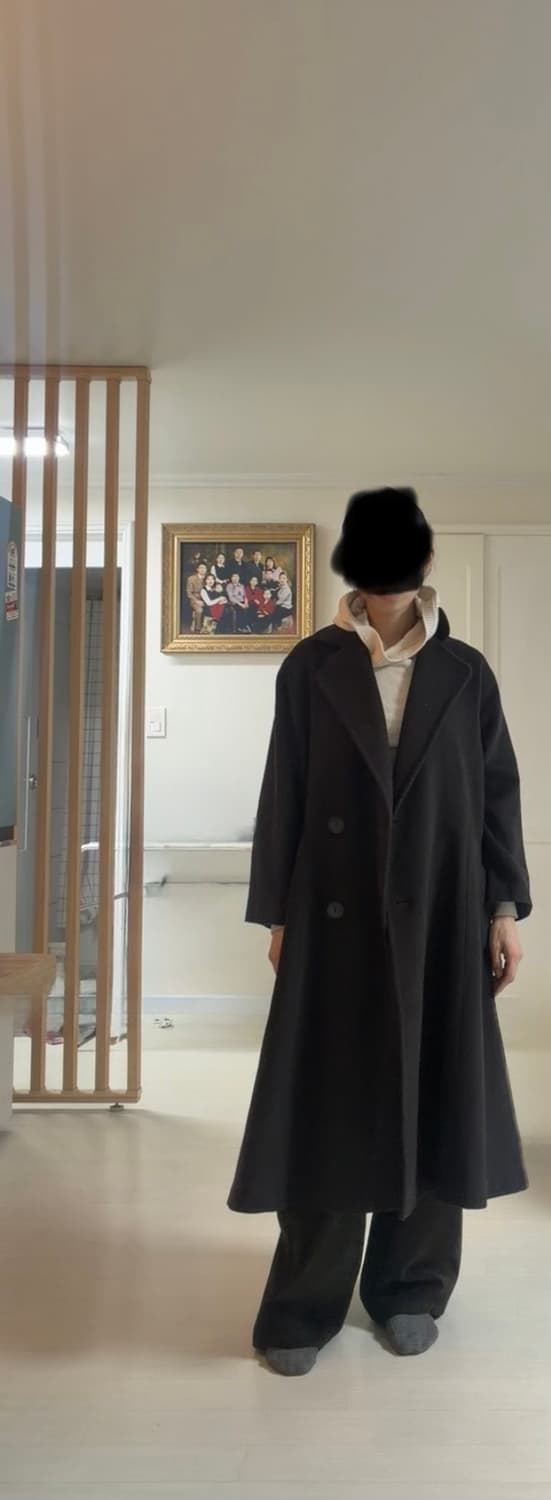 히로코코시노 울 캐시미어 코트 44-66 상품이미지7