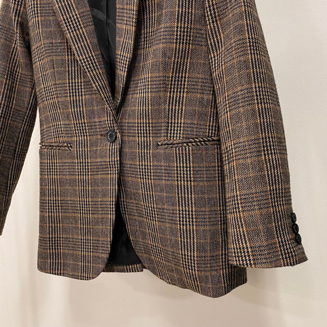 산드로 울 체크 블레이저 자켓 상품이미지4