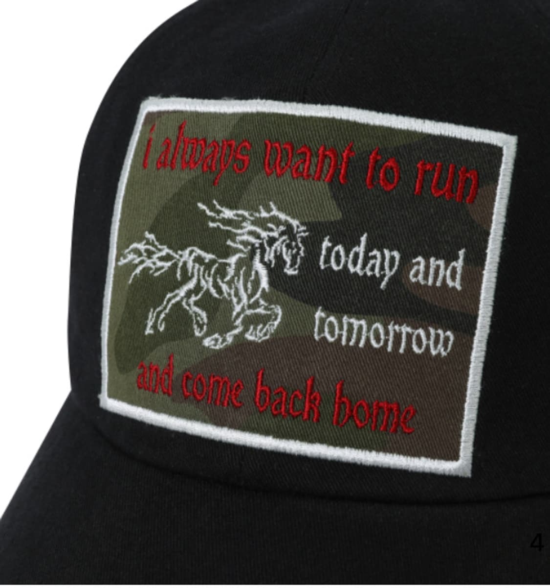 바우프 홀스패치 볼캡 블랙 상품이미지2