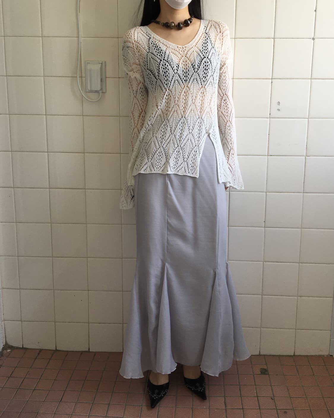 Cut off point punching knit 상품이미지5