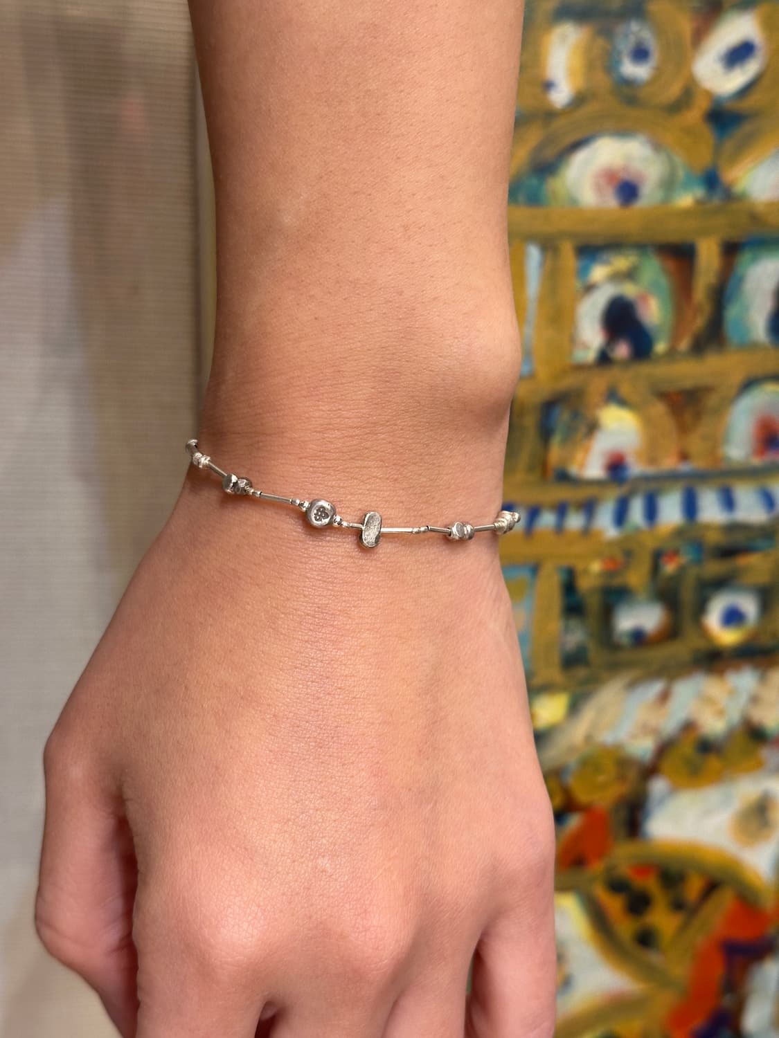 Musta karensilver banding bracelet 상품이미지7