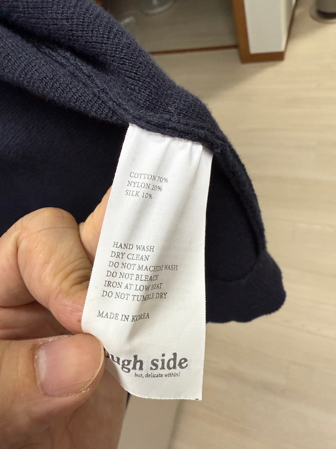 [2] 러프사이드 밀라노립 가디건 다크네이비 상품이미지6