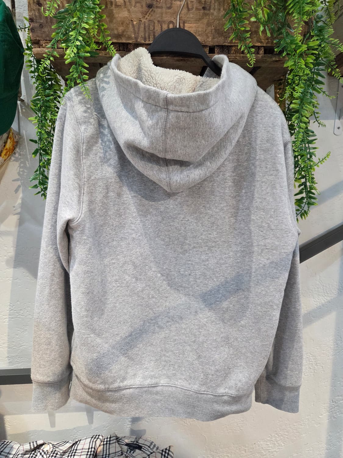 Gap 그레이 갭 양털 체크후드집업 상품이미지5