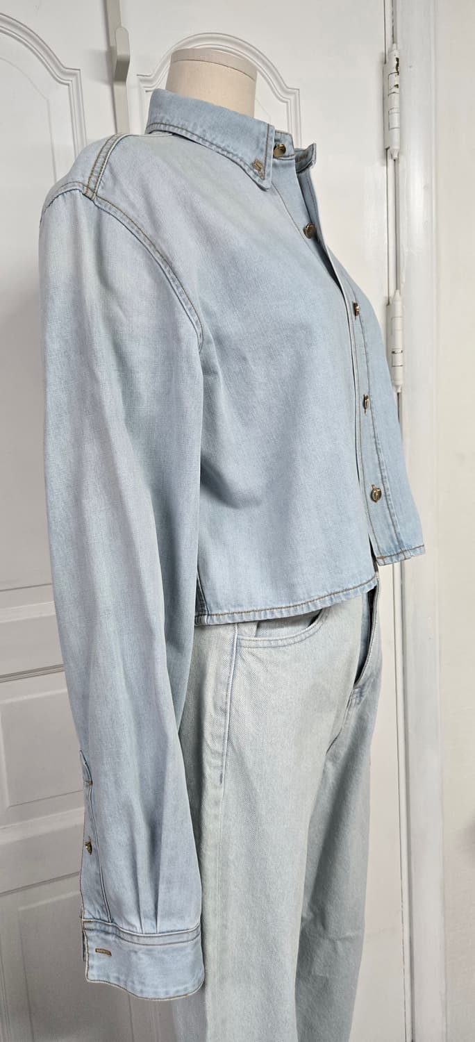 R2W 크롭 데님셔츠 상품이미지4