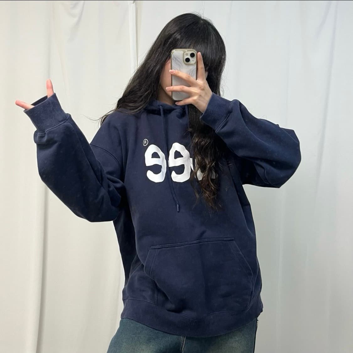 LEE navy hoodie 상품이미지2