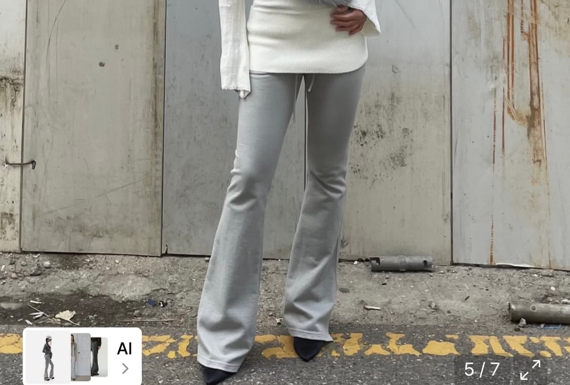 스컬프터 Glitter Boots Cut Sweatpants Sage 상품이미지3