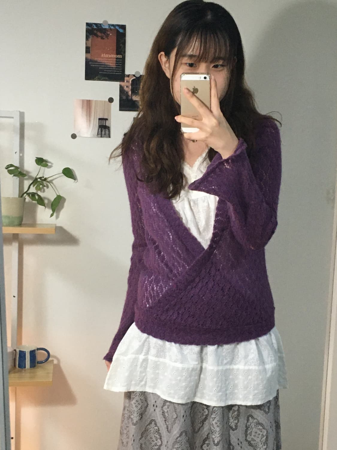 나팔꽃 펀칭 니트 상품이미지2