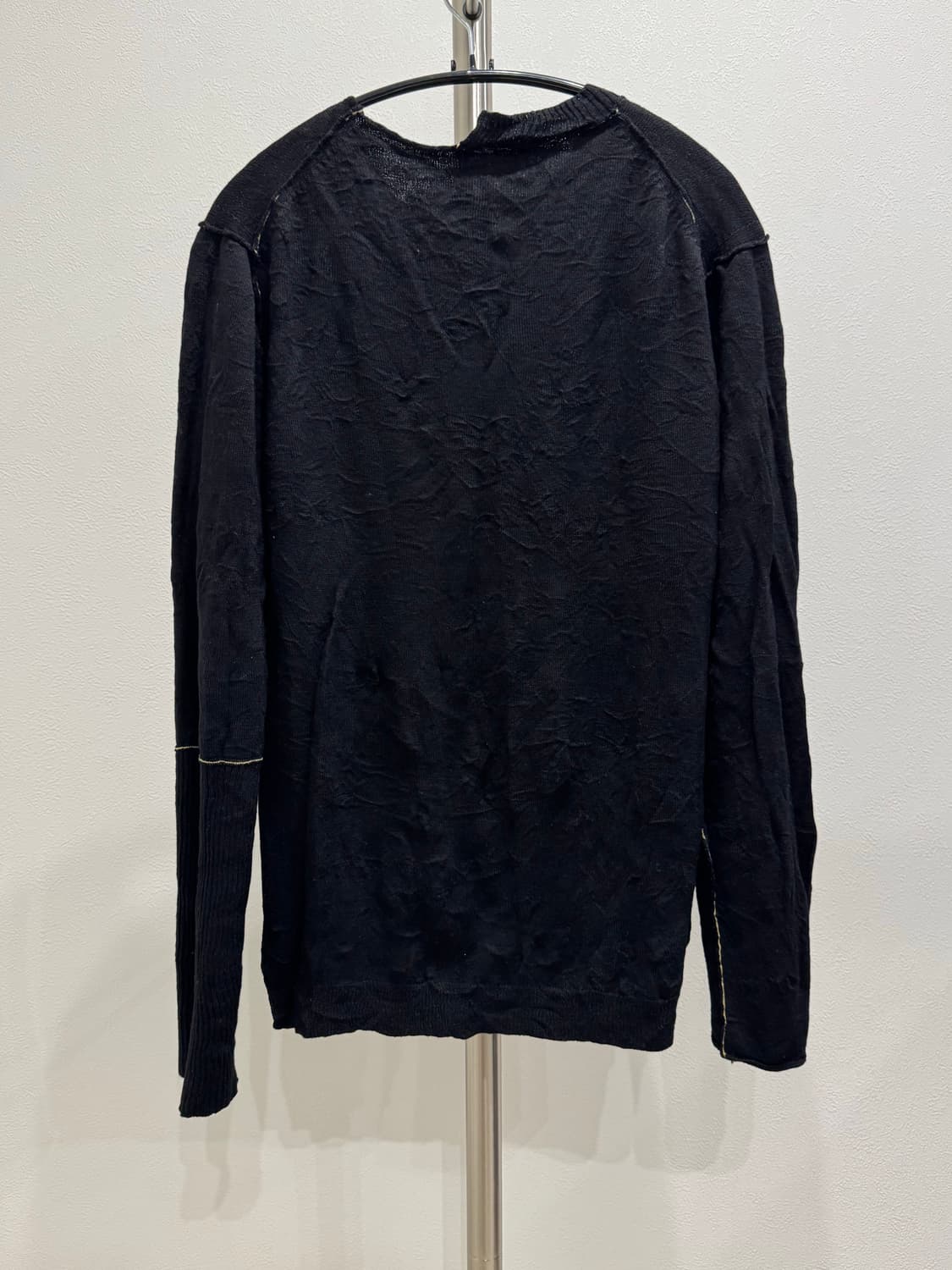 요지야마모토 뿌르옴므 17aw 크링클 컷오프 니트 상품이미지6