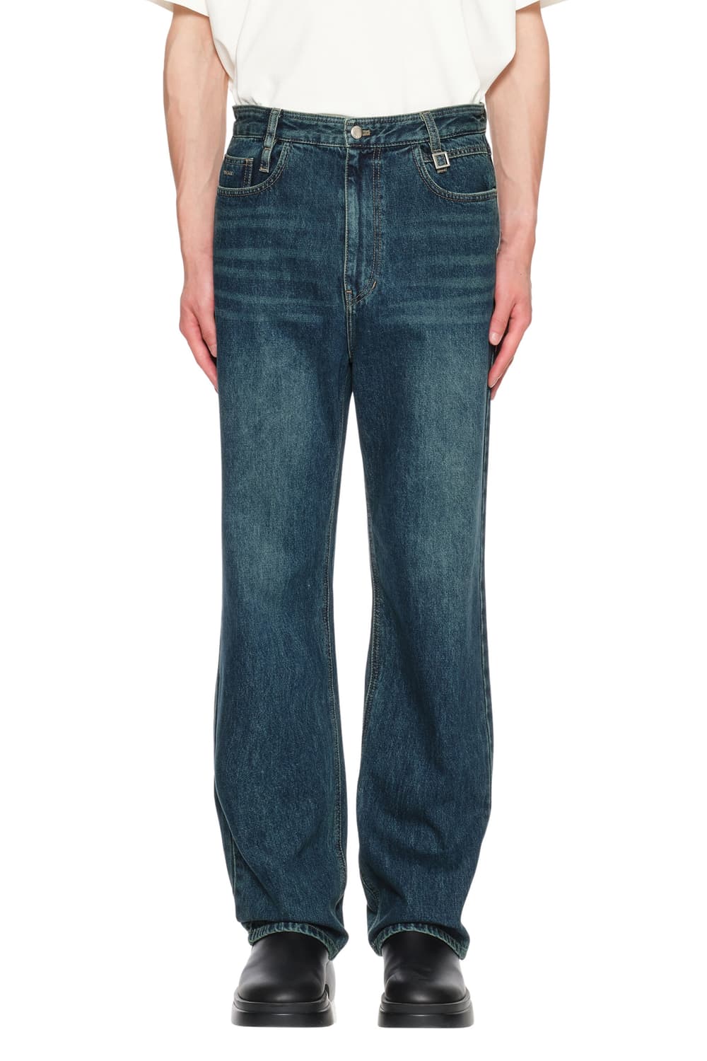 정품 우영미 블루 뉴 스트레이트 데님 팬츠 새제품 48사이즈 상품이미지2