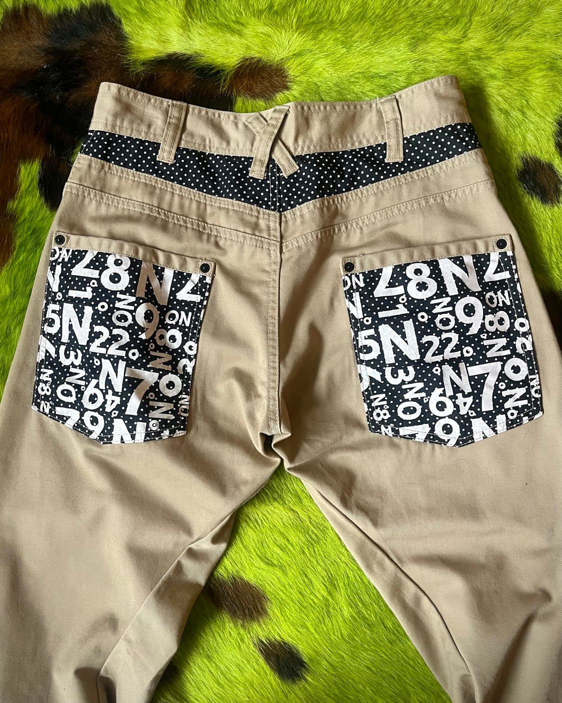 2000s RIMASTAR Dot Docking Twist Pants 상품이미지9