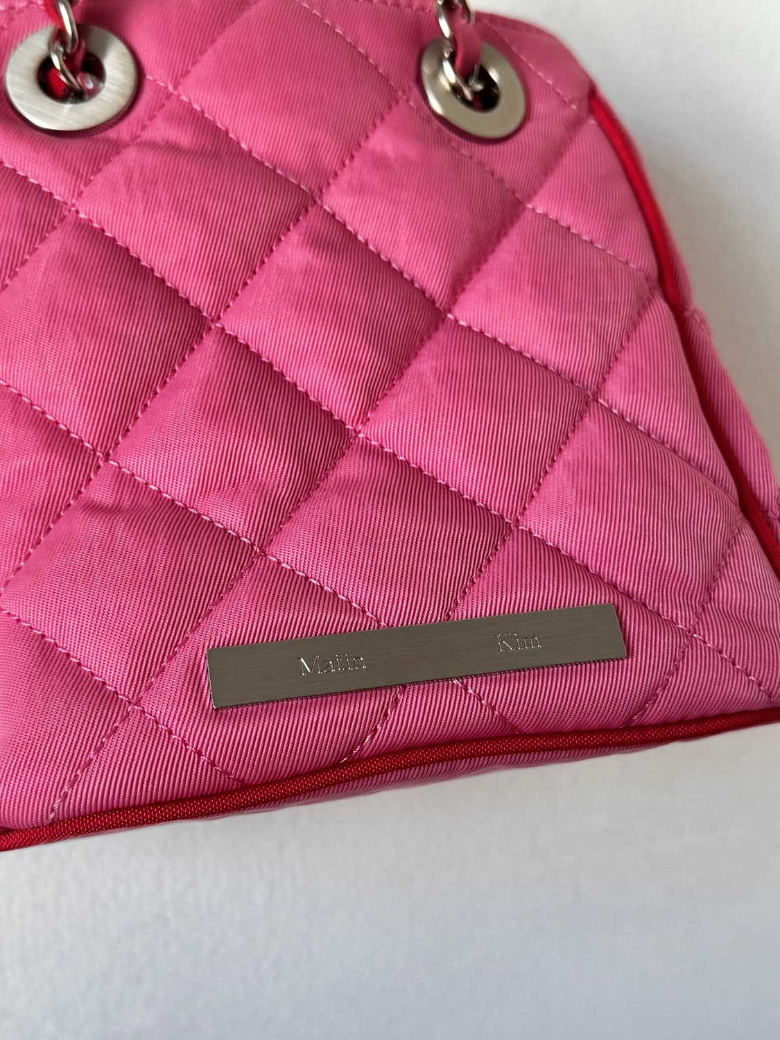 마뗑킴 퀼팅 미니백 핑크 레어템 상품이미지4