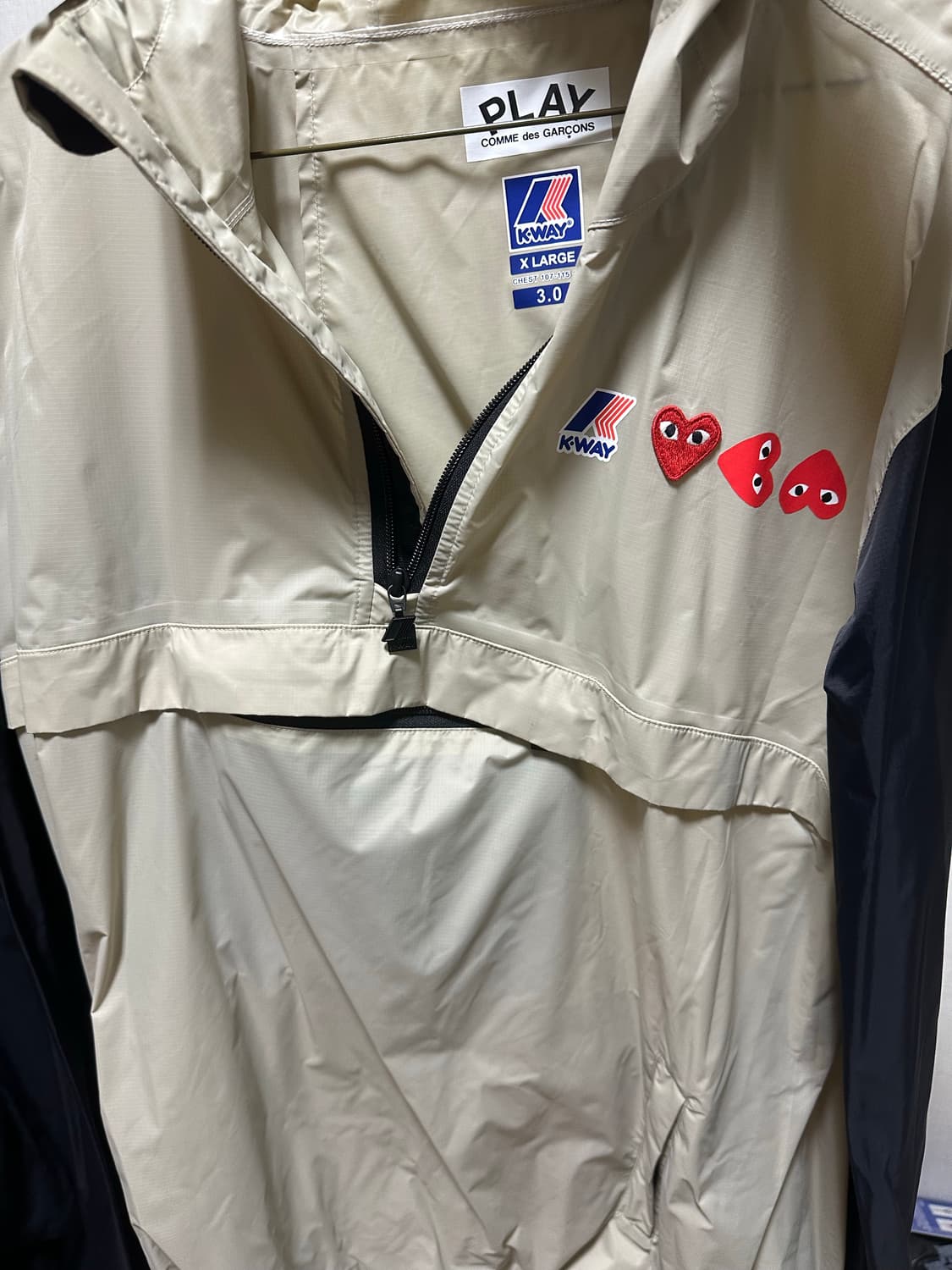 꼼데가르송 까웨 콜라보 바람막이 베이지 상품이미지2