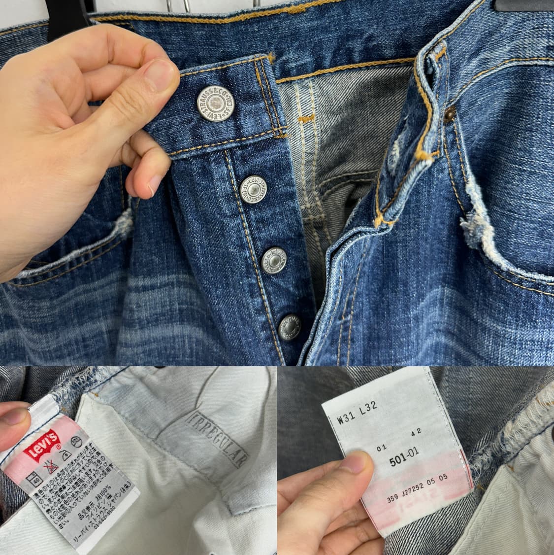 Levi’s 2000s 501 Irregular Denim Pants 상품이미지9