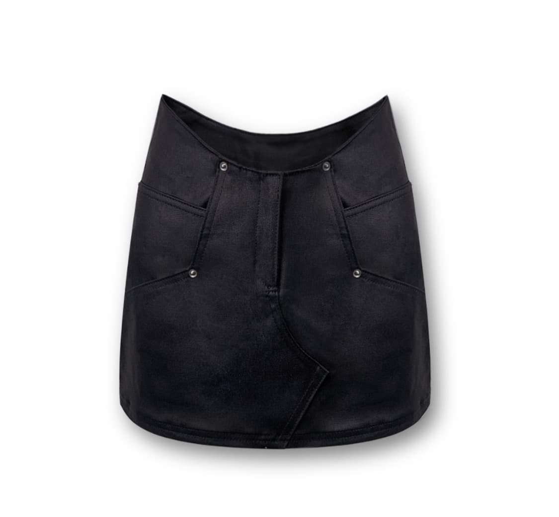 0104 S/NO.5 CURVED WAIST MINI SKIRT  상품이미지1