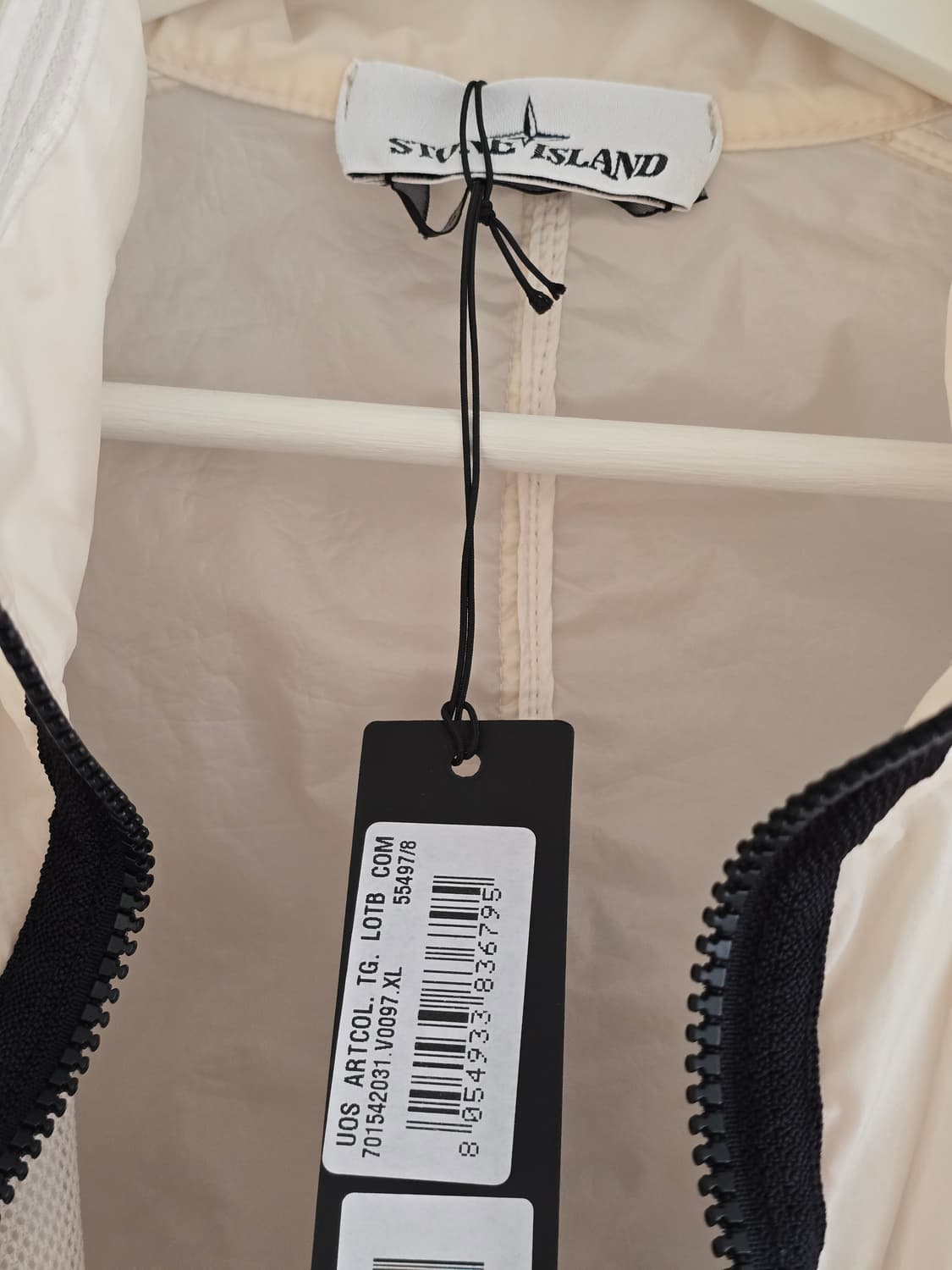 스톤아일랜드 19ss 라미 바람막이 아이보리 XL 상품이미지2