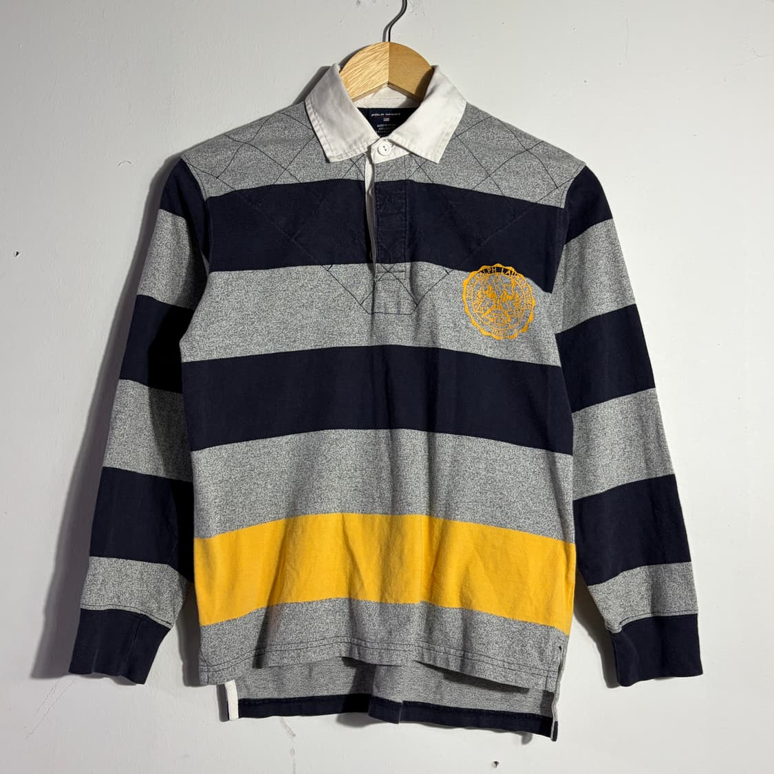 폴로 그레이 스트라이프 카라 맨투맨 (무료배송) 상품이미지1