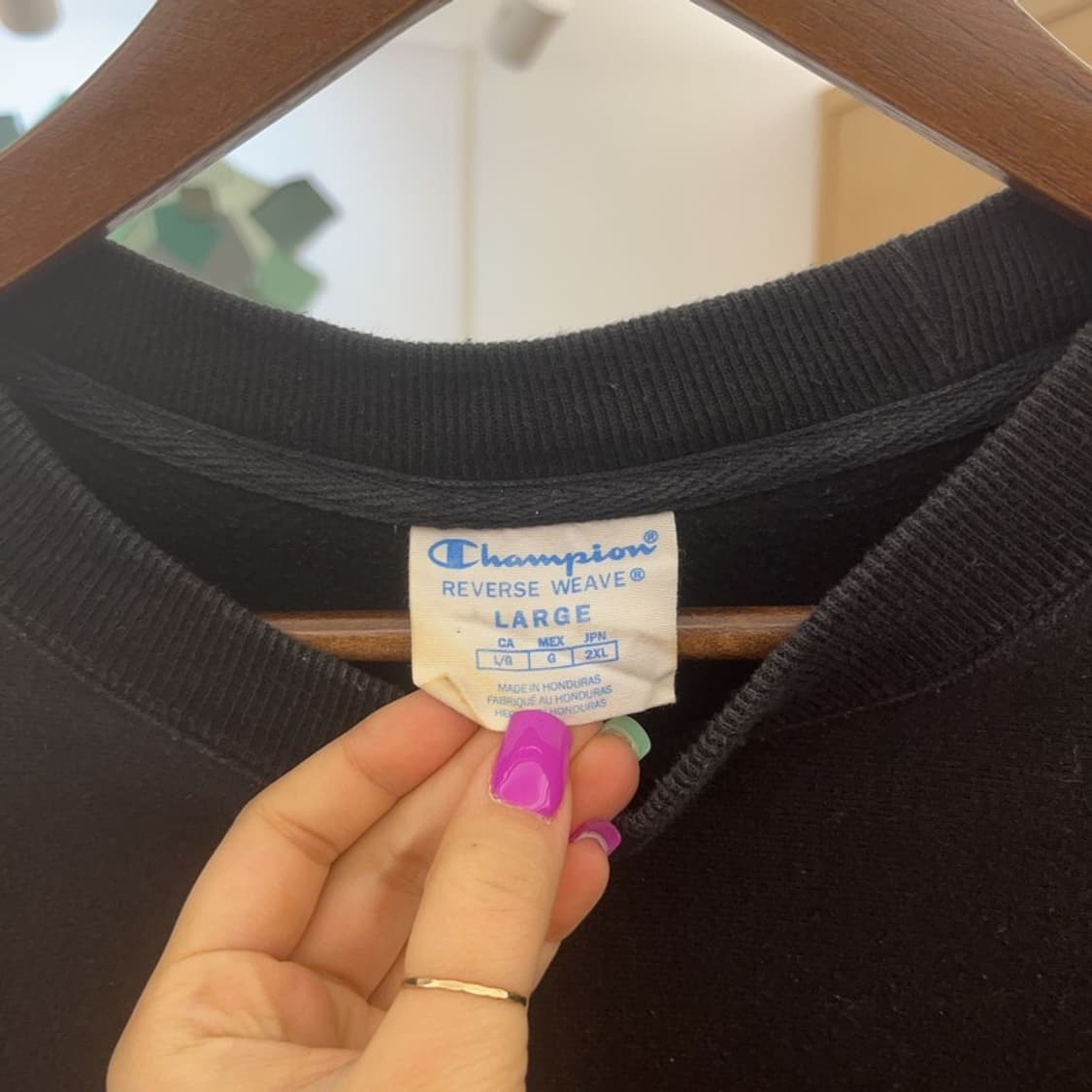 챔피온 리버스위브 베이직 모던 약기모 맨투맨 스웻셔츠 L C06838 상품이미지5