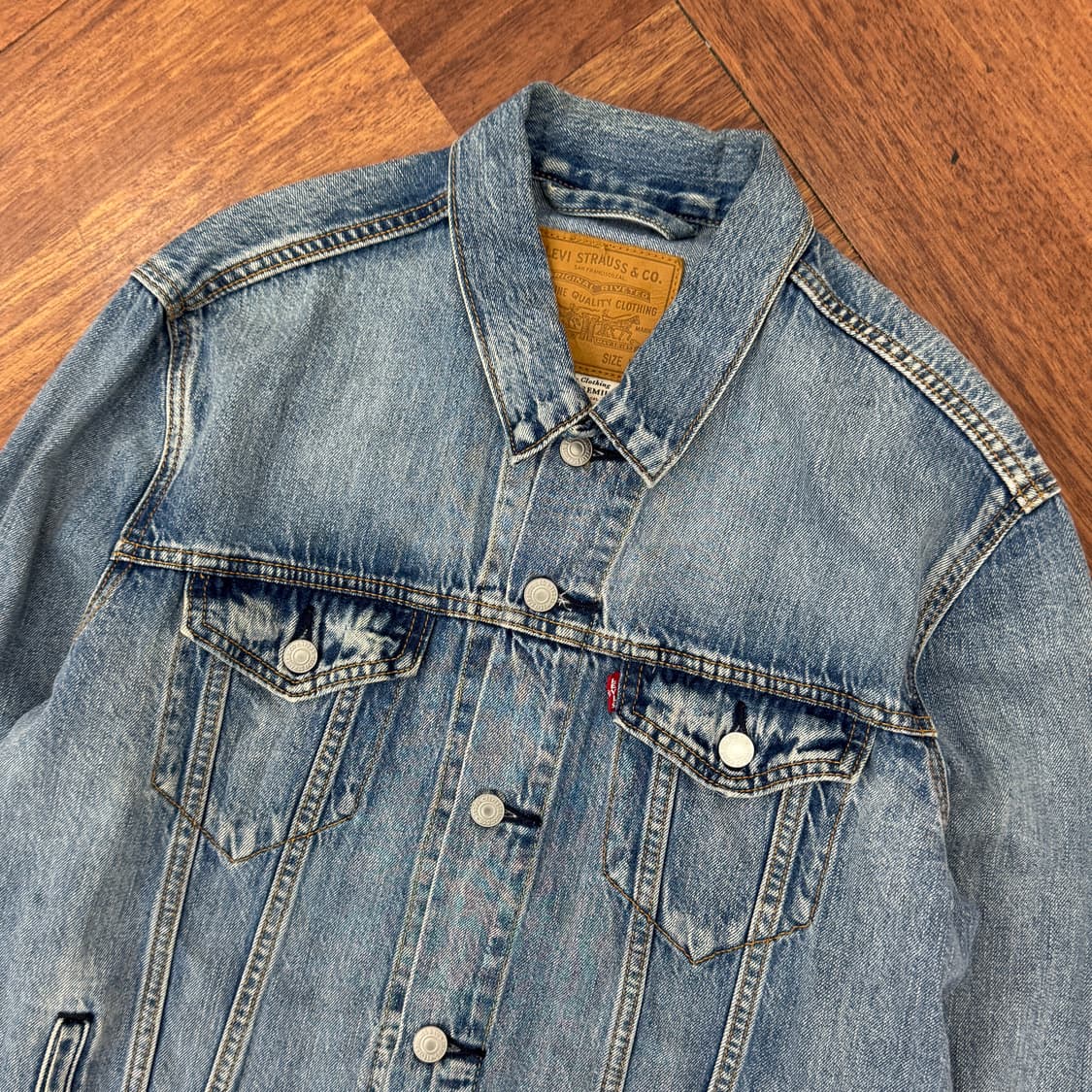 L 리바이스 프리미엄 빅E 워싱 데님 청 자켓  상품이미지3
