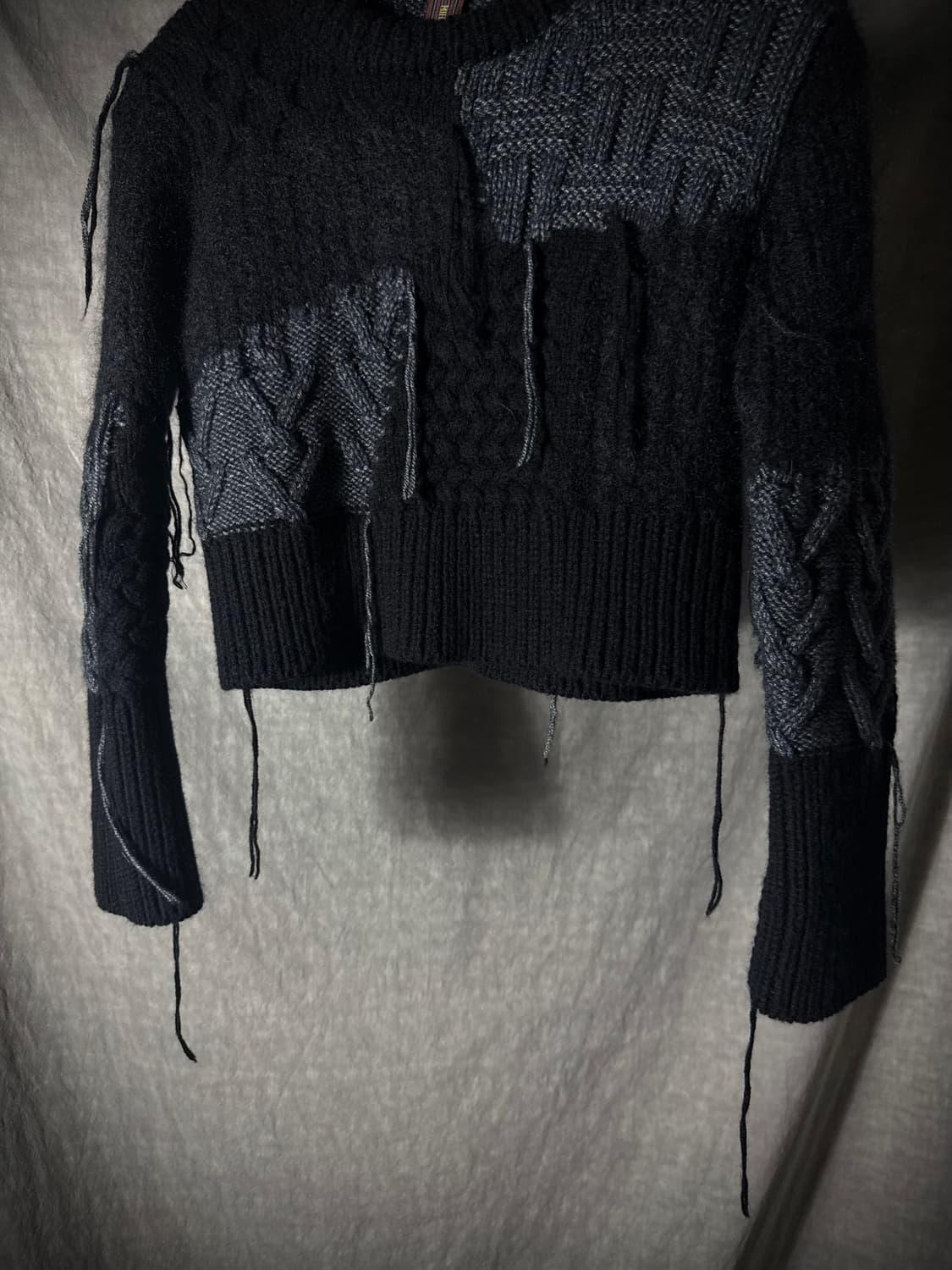 Mihara Yasuhiro Patchwork Crop Knit 상품이미지3