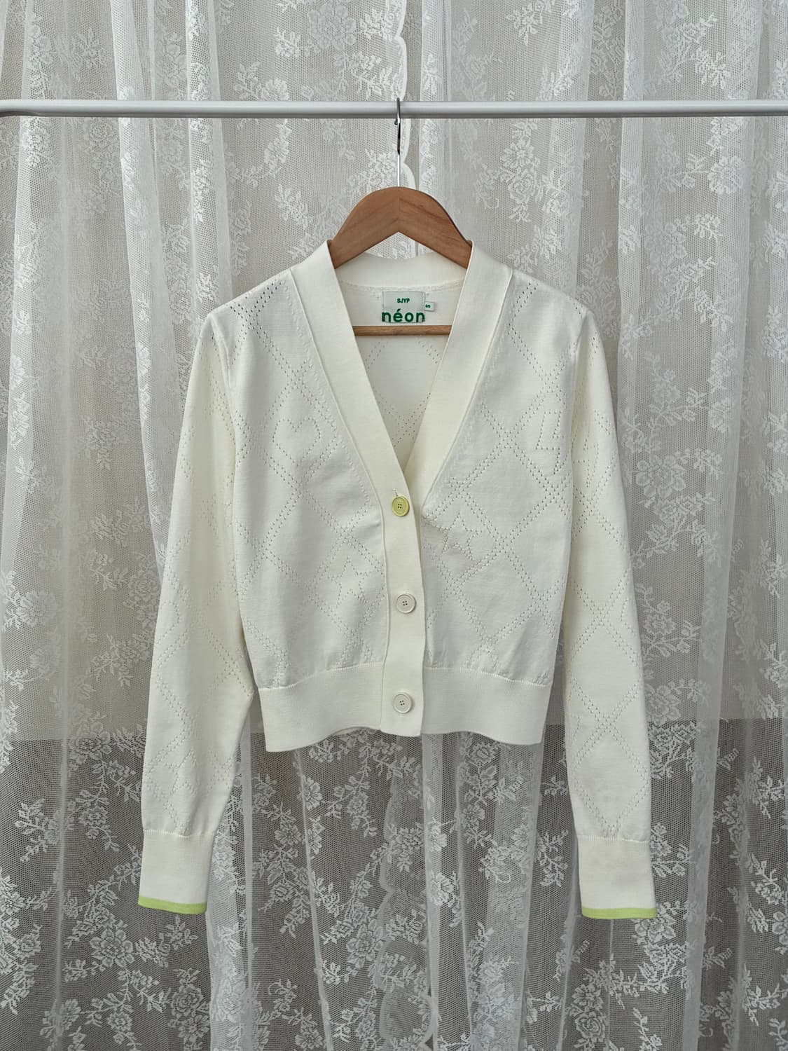 S) 한섬 SJYP 아일렛 가디건 아이보리 상품이미지1