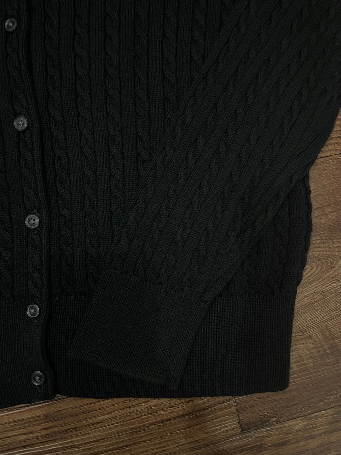 폴로 랄프로렌 블랙 케이블 코튼 니트 가디건 상품이미지4