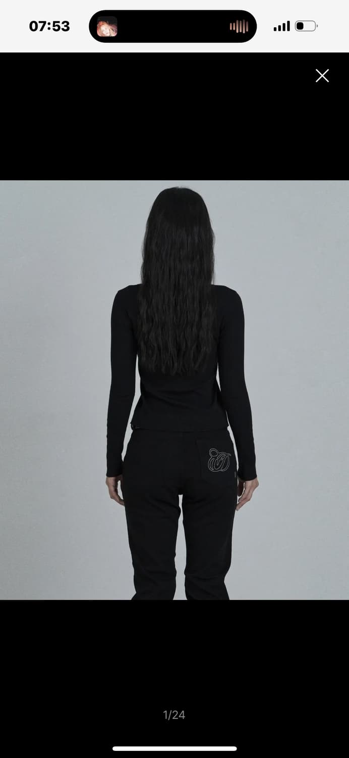 오도어 코튼 로우 진 블랙  상품이미지1